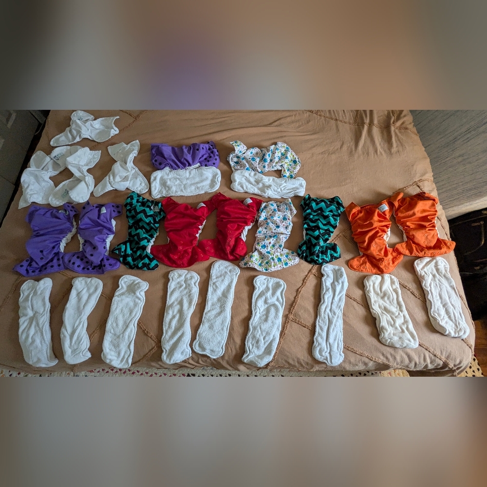 Colorful Cloth Diapers With Inserts, Nicki's Diapers
